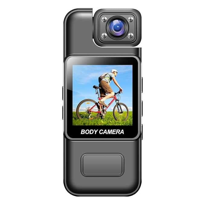 Body Camera with 180° Rotating Lens