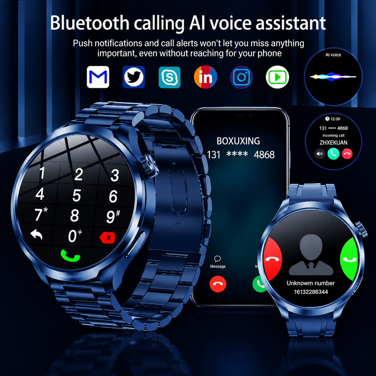 2024 New Bluetooth Call Smart Watch HD Large Screen